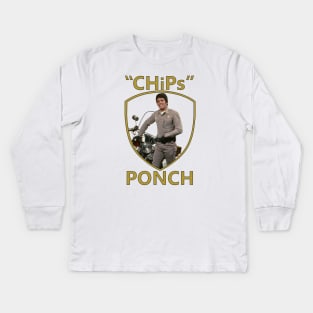 CHiPs - Ponch Kids Long Sleeve T-Shirt